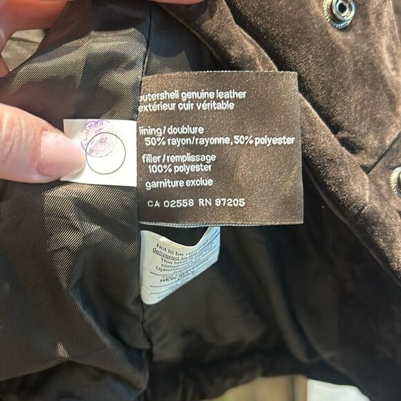 Danier brown cropped suede jacket - Picture 3 of 4